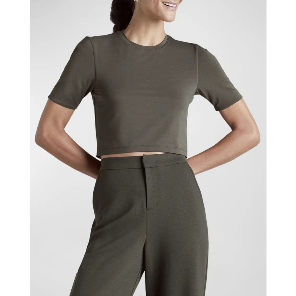 Splendid x Kate Young Cropped Silk Modal Tee Women’s Size XS Lounge Athleisure